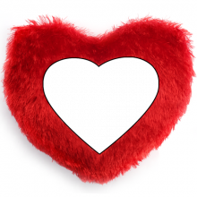 Fur Heart Cushion 